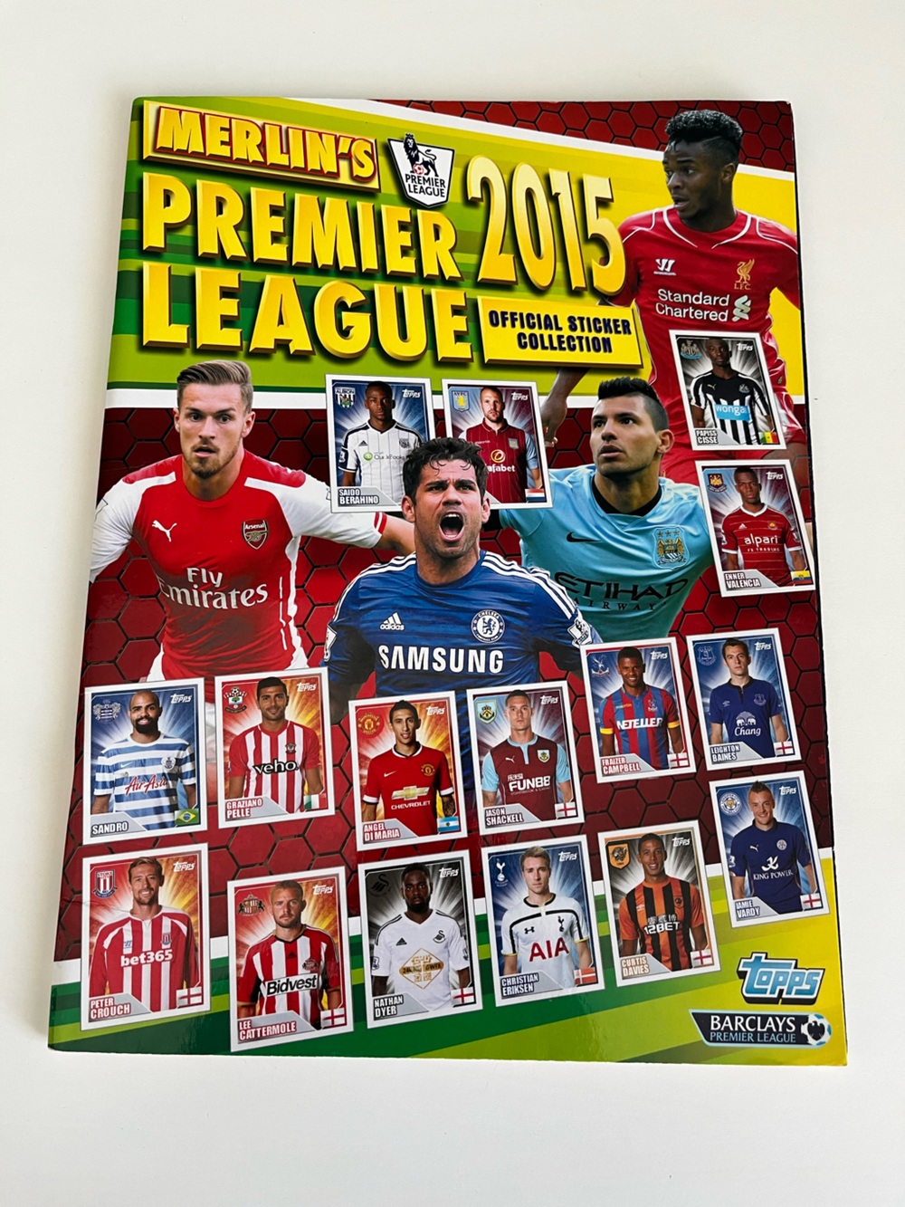 Merlin English Premier League 2015 Soccer Football Sticker Book Topps Panini